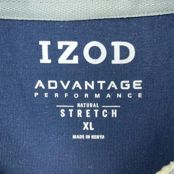 Izod Advantage performance 1/4 Zip Sweatshirt Mens XL Beige 4082 - Picture 2 of 7